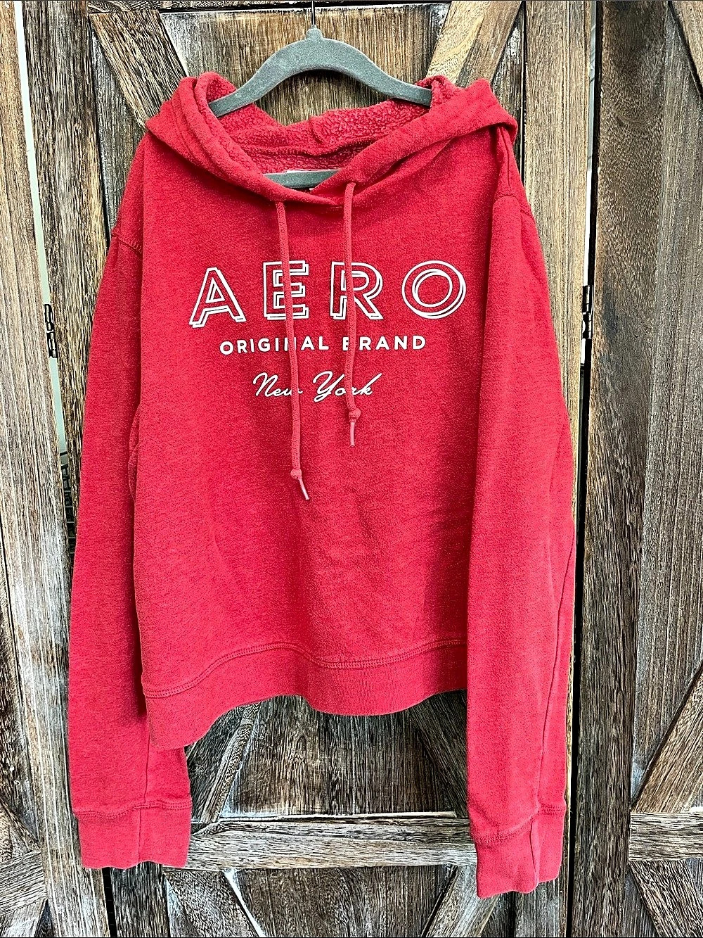 Aeropostale Aero Original Brand New York Pullover Hoodie Red XS